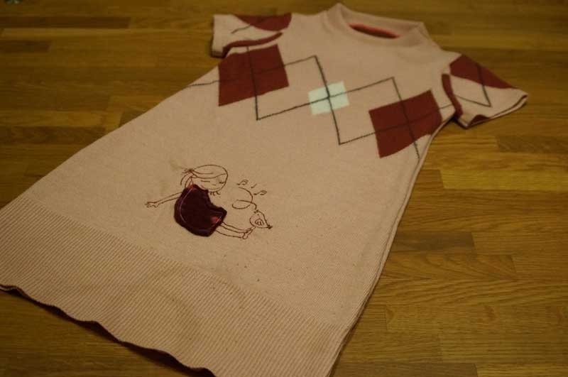 Kleid aus Strickpulli