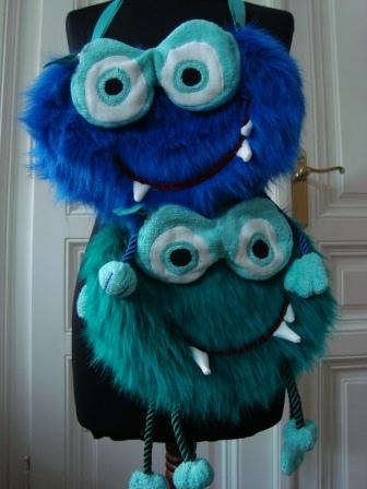 Kindergartentaschen im Monsterdesign